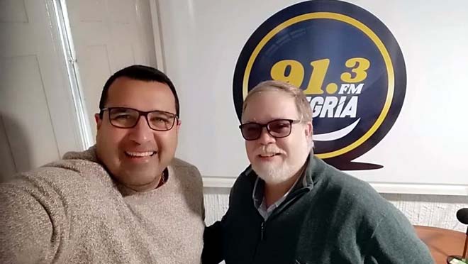 La visita a la Radio de Pablo Bonet Lista 180 del Partido Nacional apoyando la Candidatura a la Intendencia de Salto de Francisco Blardoni